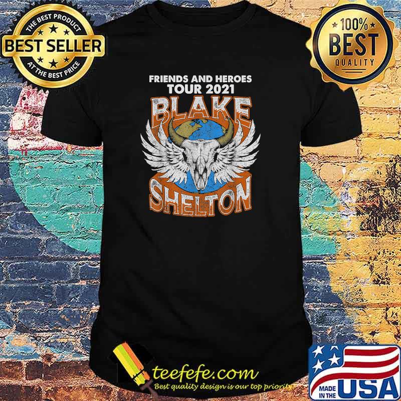 Friends And Heroes Blakes tour 2021 Shelton T-Shirt Friends And Heroes Blakes tour 2021 Shelton T-Shirt