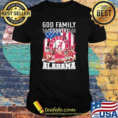 Funny god family country alabama football american flag shirt