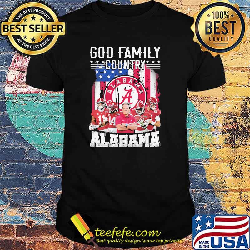 Funny god family country alabama football american flag shirt