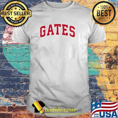 Gates New York NY Vintage Sports Design Red Design T-Shirt