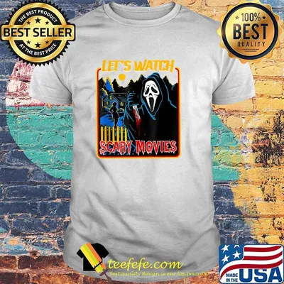 Ghost Face Lets Watch Scary Movie Halloween Creepy T-Shirt