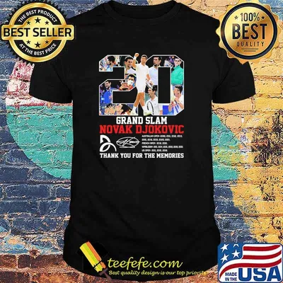 Grand slam novak djokovic thank you for the memories signature shirt