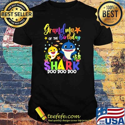 Grandma Of The Birthday Shark Birthday Grandma Shark T-Shirt
