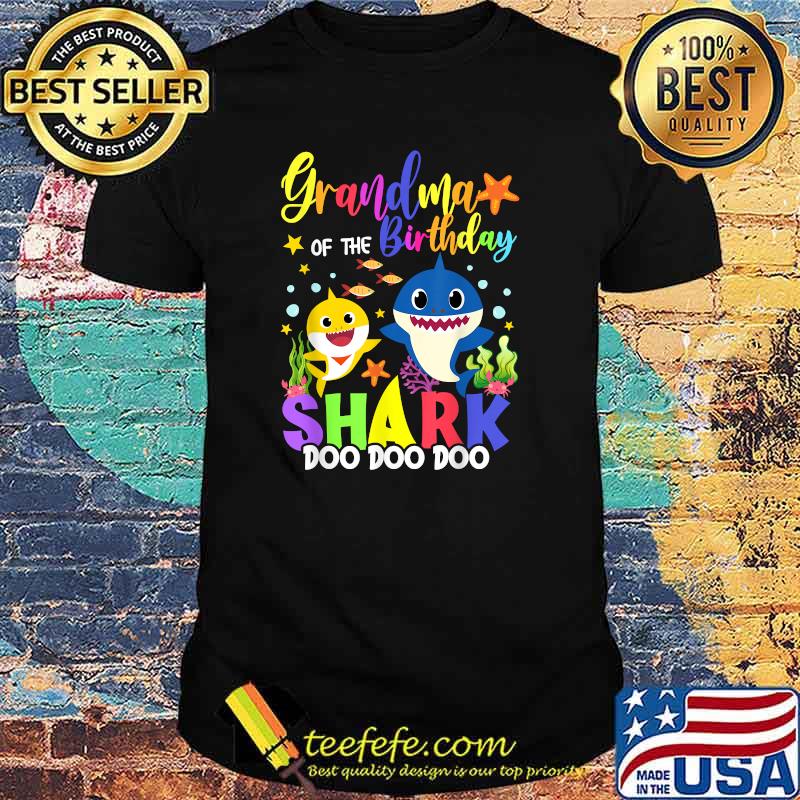 Grandma Of The Birthday Shark Birthday Grandma Shark T-Shirt