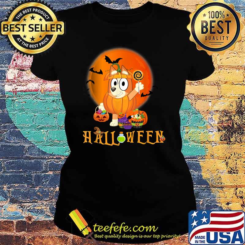 Halloween Anime Dog Cute Blood Moon T-Shirt Ladies tee Halloween Anime Dog Cute Blood Moon T-Shirt Ladies tee