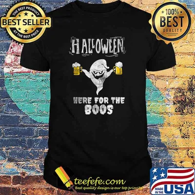 Halloween in August Partying Ghost I'm here for the BOOS T-Shirt