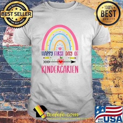 Happy first day of Kindergarten Rainbow back School T-Shirt