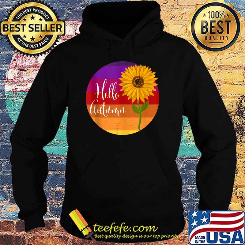 Hello Autumn Beautiful Sunflower Vintage T-Shirt Hoodie Hello Autumn Beautiful Sunflower Vintage T-Shirt Hoodie