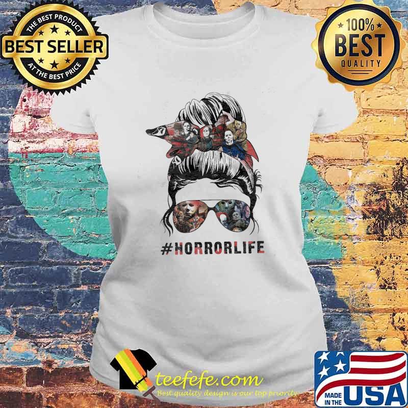 Horror Life Messy Bun Shirt Laides tee Horror Life Messy Bun Shirt Laides tee