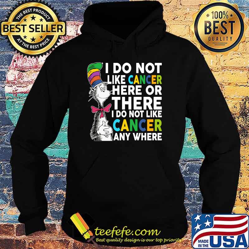I Do Not Like Cancer Here Or There I Do Not Like Cancer Anywhere Mr Seuss T-Shirt Hoodie I Do Not Like Cancer Here Or There I Do Not Like Cancer Anywhere Mr Seuss T-Shirt Hoodie
