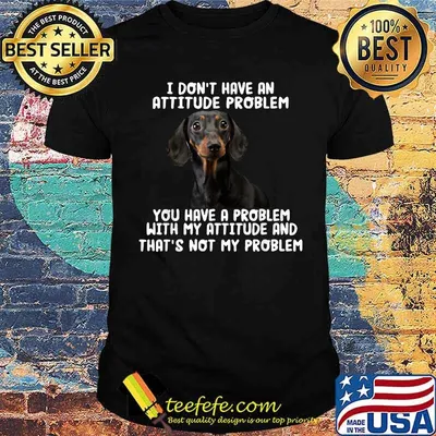 I Don't Have An Attitude Problem With My Attitude And Thats Not My Problem Dachshund T-Shirt