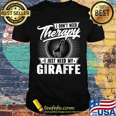 I Don't Need Therapy - I Just Need My Giraffe - Zoo Animal Raglan T-Shirt