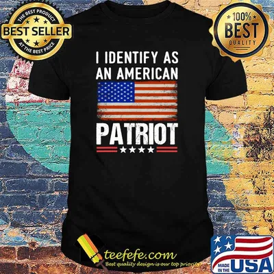 I Identify As An American Patriot American Flag T-Shirt