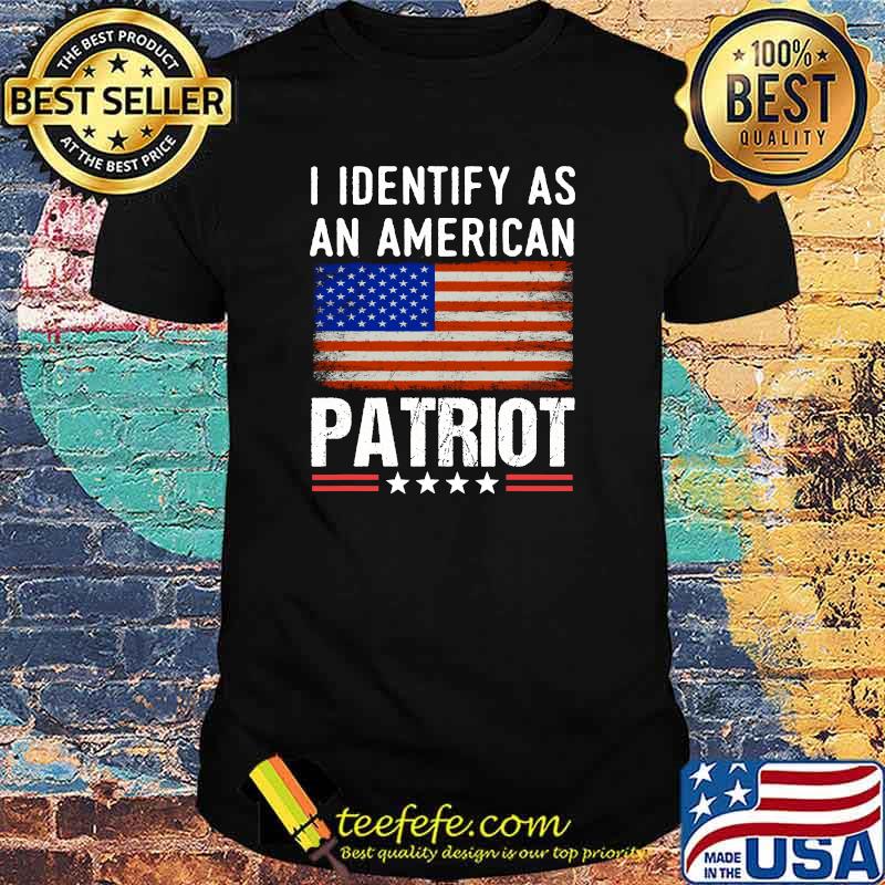 I Identify As An American Patriot American Flag T-Shirt