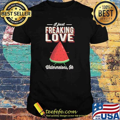I Just Freaking Love Watermelons Ok Fruit Vintage Retro T-shirt