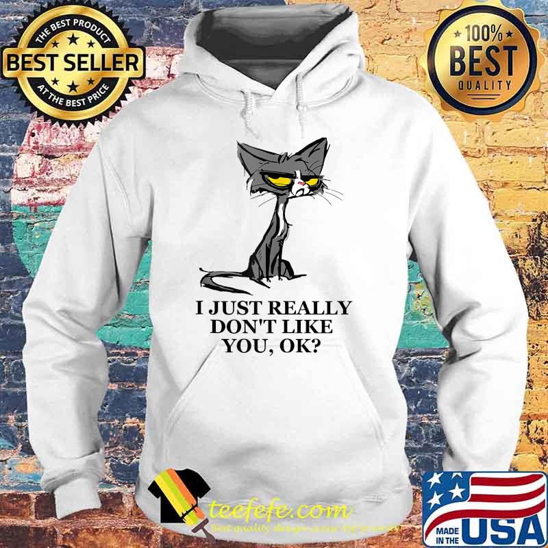 I Just Really Don't Like You Annoying Gray Cat T-Shirt Hoodie I Just Really Don't Like You Annoying Gray Cat T-Shirt Hoodie
