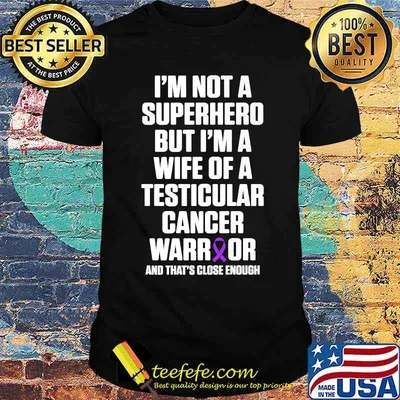 I'm Not A Superhero But I'm A Wife Of ATesticular Cancer Survivor Purple Ribbon Warrior Premium T-Shirt