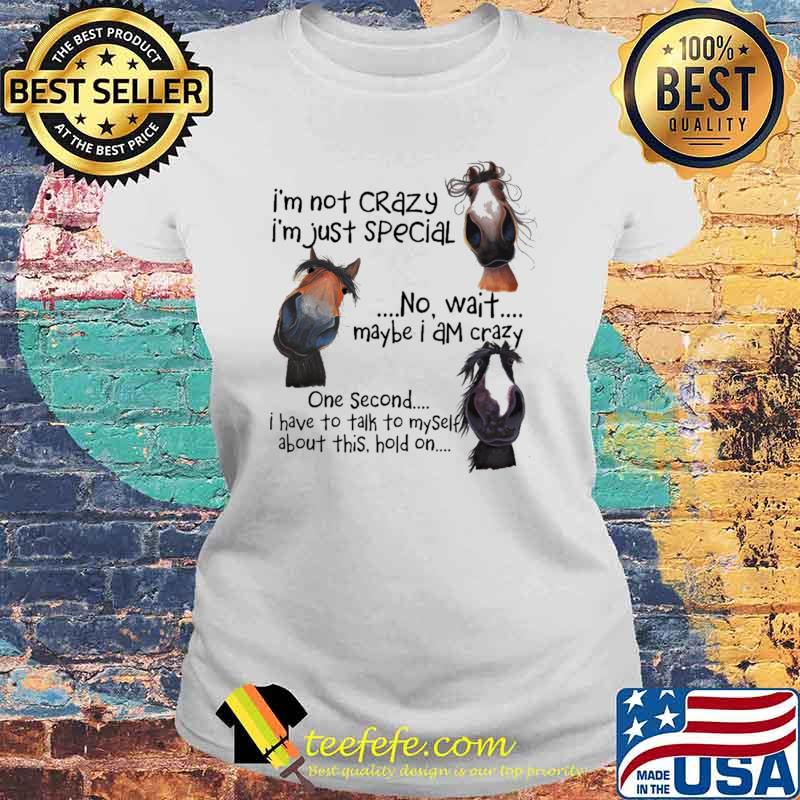 I'm not Crazy I'm Just Special No Wait Maybe I Am Crazy One Second I Have To Talk To Myself About This Hold On Shirt Laides tee I'm not Crazy I'm Just Special No Wait Maybe I Am Crazy One Second I Have To Talk To Myself About This Hold On Shirt Laides tee