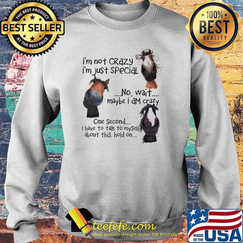 I'm not Crazy I'm Just Special No Wait Maybe I Am Crazy One Second I Have To Talk To Myself About This Hold On Shirt Sweater I'm not Crazy I'm Just Special No Wait Maybe I Am Crazy One Second I Have To Talk To Myself About This Hold On Shirt Sweater
