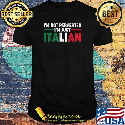 I'm Not Perverted Just Italian Flag T-Shirt