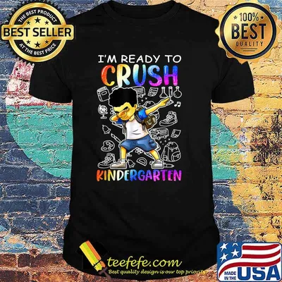 I'm Ready To Crush Kindergarten Afro Boys School T-Shirt