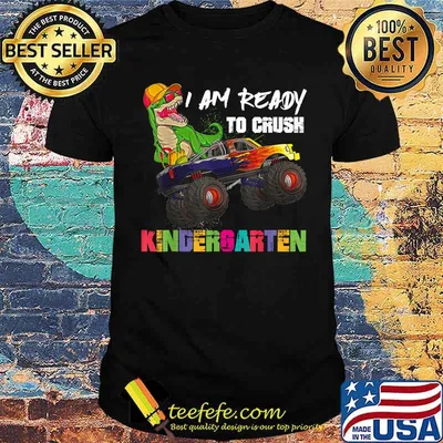 I'm Ready To Crush Kindergarten Monster Truck Dinosaur boys T-Shirt