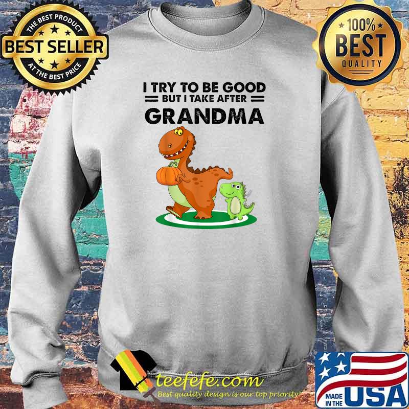 I Try To Be Good But I Take After My Grandma Dinosaur T-Shirt Sweater I Try To Be Good But I Take After My Grandma Dinosaur T-Shirt Sweater