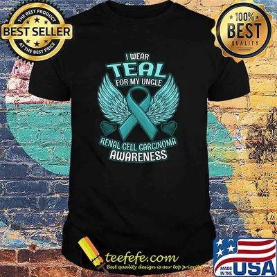 I Wear For My Uncle Renal Cell Carcinoma Awareness Uncle Support Ribbon T-Shirt