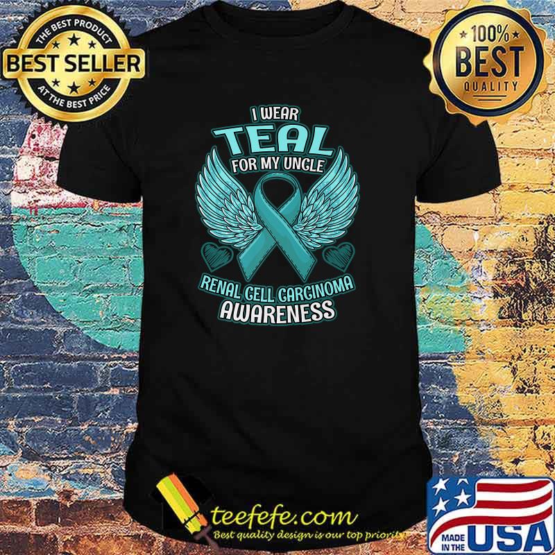 I Wear For My Uncle Renal Cell Carcinoma Awareness Uncle Support Ribbon T-Shirt