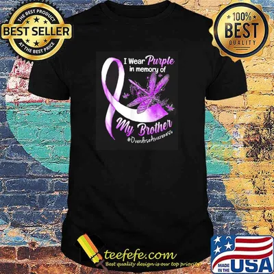 I Wear Purple In Memory Of My Brother Overdose Awareness T-Shirt