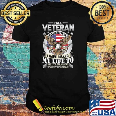 Im a veteran grandpa i have risked my life to protect strangers eagle flag shirt