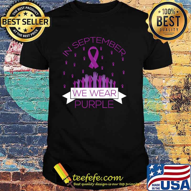 In September We Wear Purple Chiari Awareness Ribbon T-Shirt