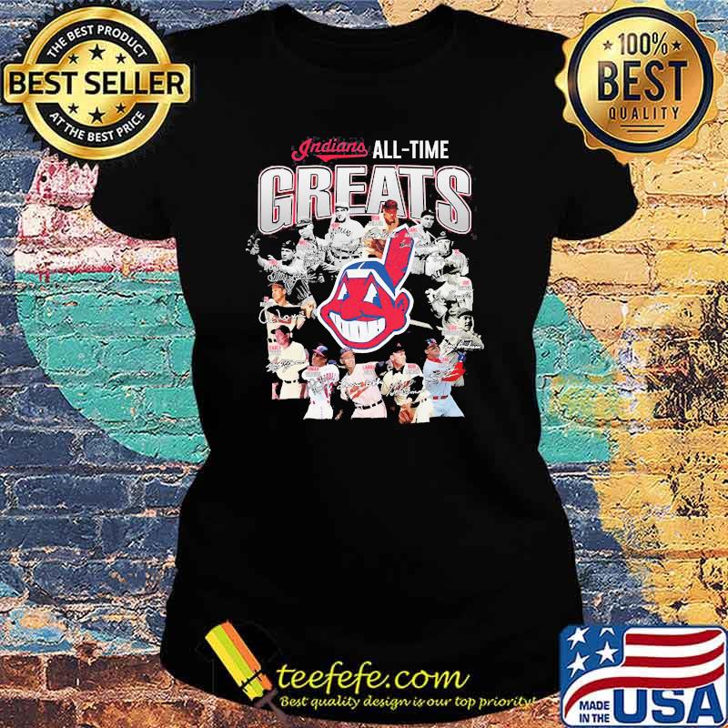 Indians all time greats signatures s Ladies tee Indians all time greats signatures s Ladies tee