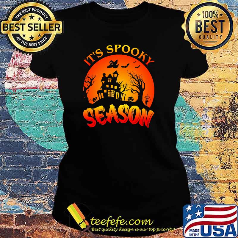 Its spooky season moon ghost halloween s Ladies tee Its spooky season moon ghost halloween s Ladies tee