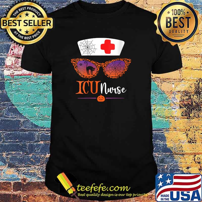 Jack O Lantern Leopard Pumpkin Nurse Halloween Sunglasses T-Shirt Jack O Lantern Leopard Pumpkin Nurse Halloween Sunglasses T-Shirt