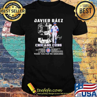 Javier baez chicago cubs 2014 2021 thank you for the memories signatures shirt