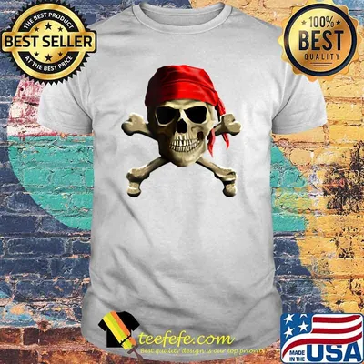 Jolly Roger Pirate Skull and Swords Compass T-Shirt