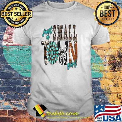 Just Small Town Girl Lepoard Cow Turqoise T-Shirt