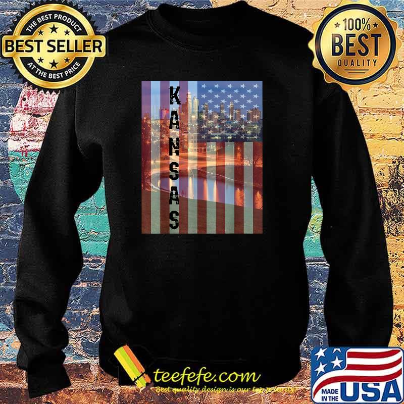 Kansas American Flag T-Shirt Sweater Kansas American Flag T-Shirt Sweater