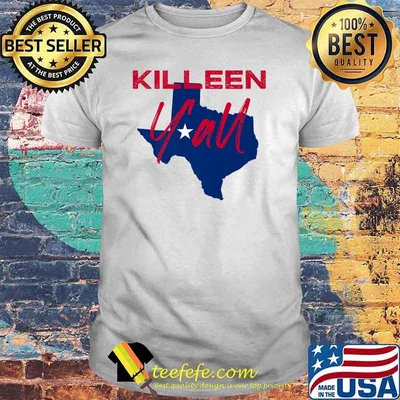 Killeen Texas Y'all TX Pride State Map T-Shirt
