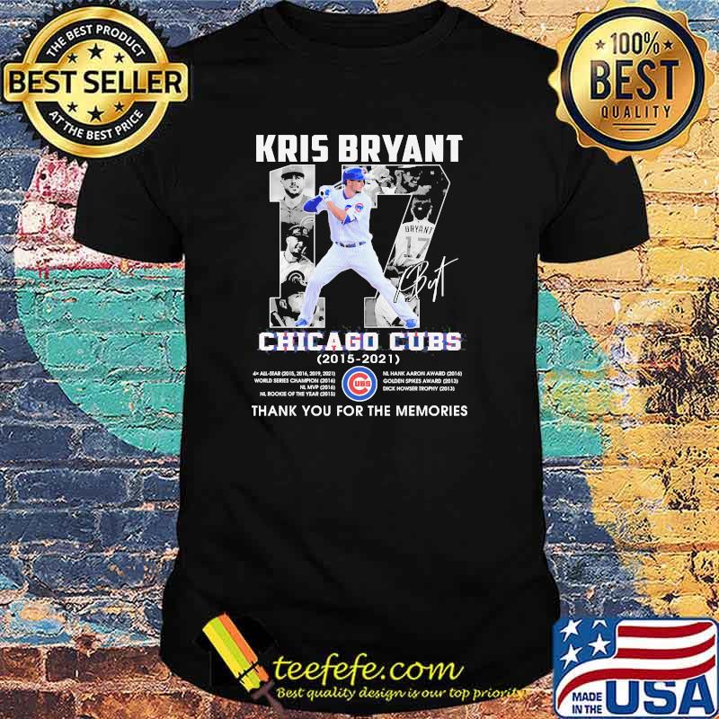 Javier Baez Chicago Cubs 2014-2021 signature t-shirt