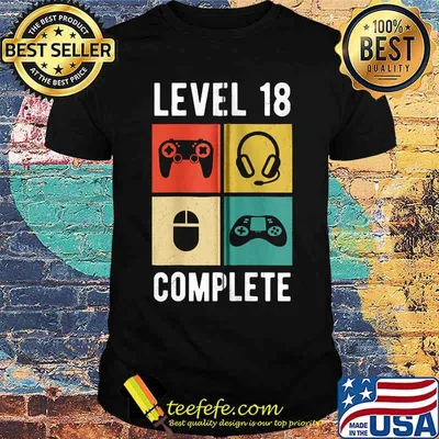 Level 18 Complete Retro Birthday Party T-Shirt