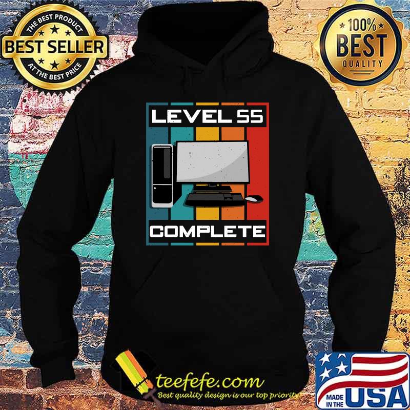 Level 55 Complete I 55th Birthday Computer Gaming Vintage T-Shirt Hoodie Level 55 Complete I 55th Birthday Computer Gaming Vintage T-Shirt Hoodie