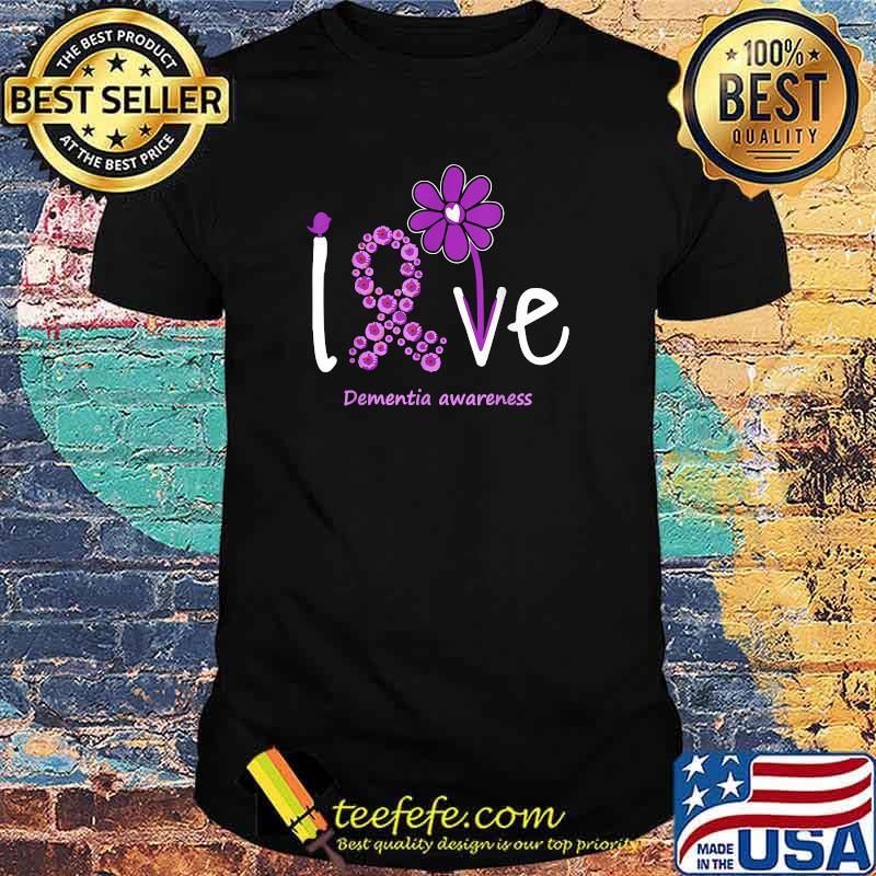 Love Dementia Awareness Flower T-shirt