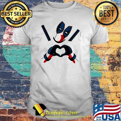 Love heart deadpool shirt
