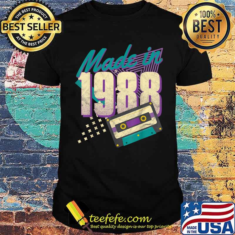 Made in 1988 Vintage Cassette 33rd Birthday T-Shirt