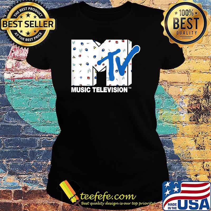 Mademark x MTV - Retro Abstract Shapes Graphic Logo Music Television T-Shirt Ladies tee Mademark x MTV - Retro Abstract Shapes Graphic Logo Music Television T-Shirt Ladies tee