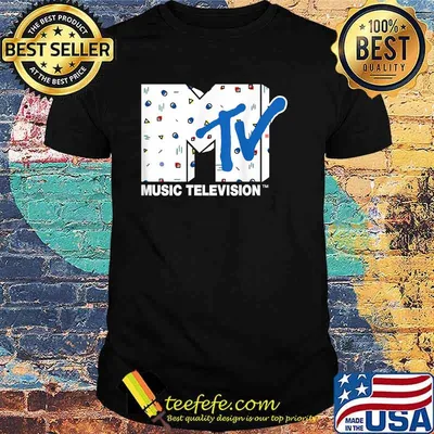Mademark x MTV - Retro Abstract Shapes Graphic Logo Music Television T-Shirt