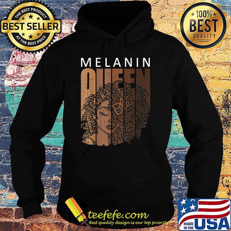 Melanin Queen African American Strong Black Natural Afro T-Shirt Hoodie Melanin Queen African American Strong Black Natural Afro T-Shirt Hoodie