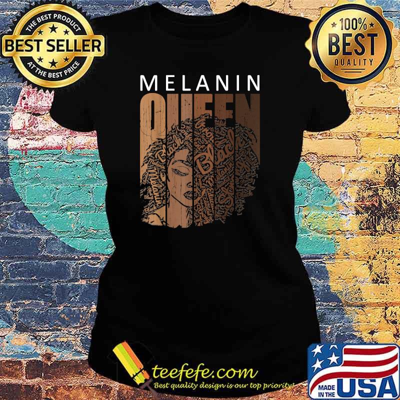 Melanin Queen African American Strong Black Natural Afro T-Shirt Ladies tee Melanin Queen African American Strong Black Natural Afro T-Shirt Ladies tee